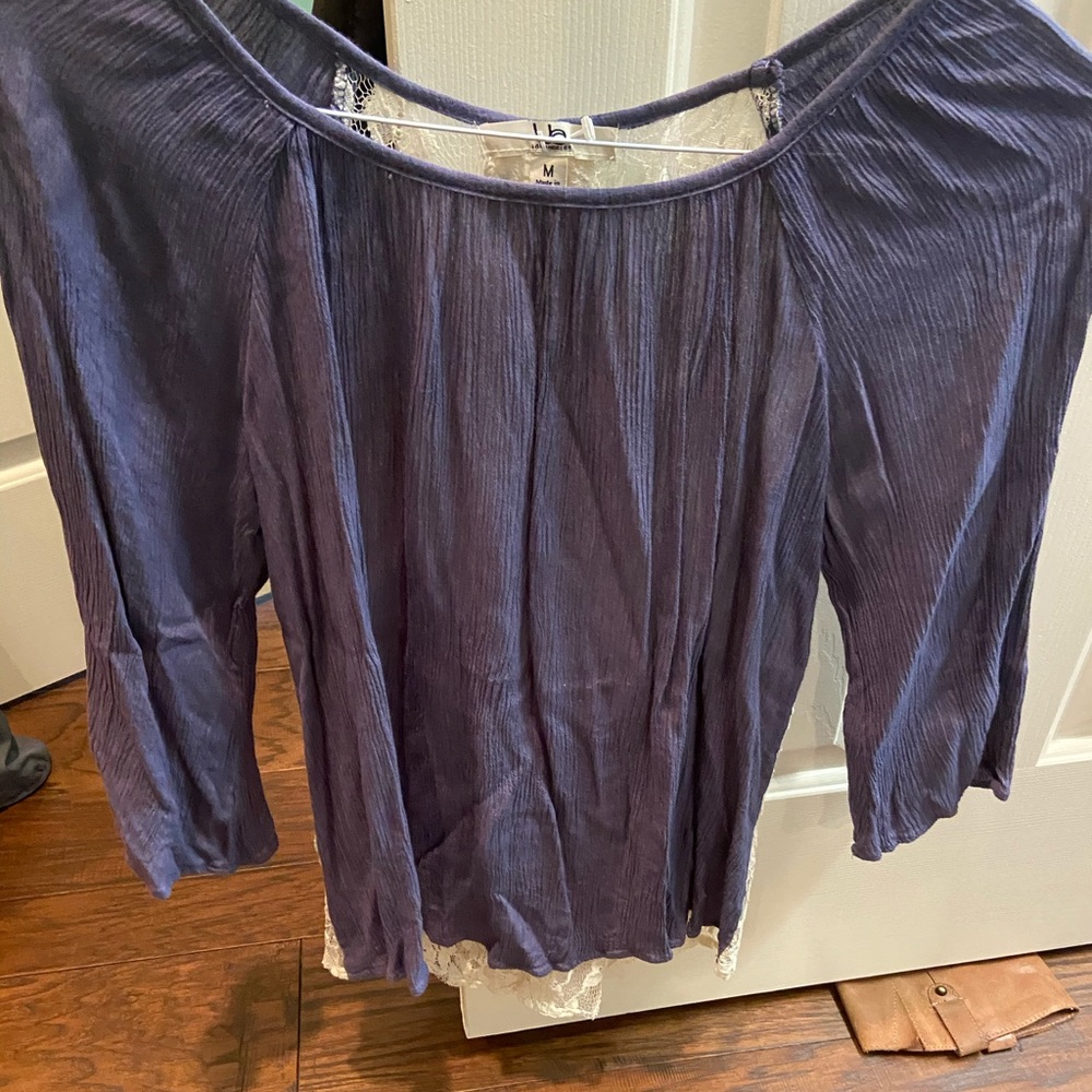 Blue/Purple Back Lace Top